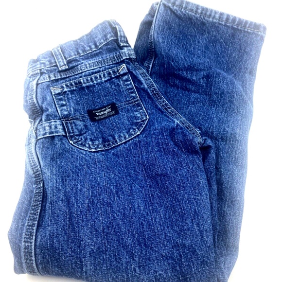 Wrangler Boys Jeans Pants Size 10 Slim CarpenterAdjustable Waist Cotton  7CPBWDV - Picture 1 of 8